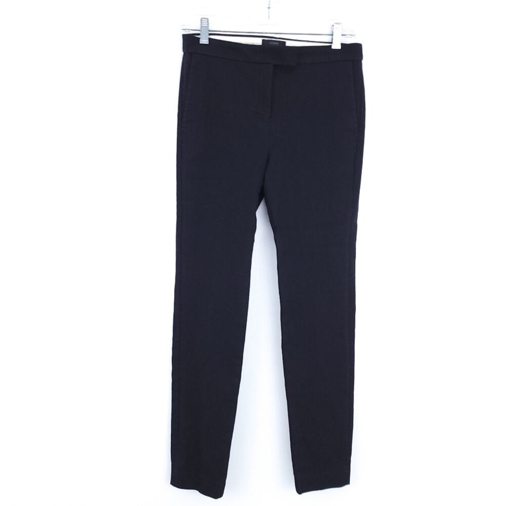 J. Crew Ryder Pants Size 2 Black Stretch, Tapered Leg Trousers Career Casual